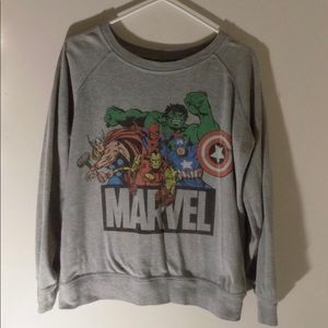 Reversible marvel sweatshirt